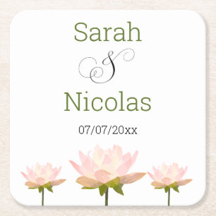 Wedding coasters personalised minimalist