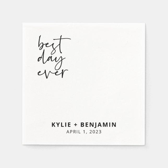 Wedding Cocktail Napkin (Front)