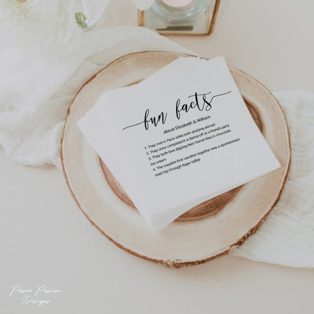 Wedding Cocktail Napkins with Fun Facts! (Creator Uploaded)