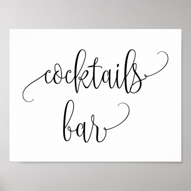 Wedding Cocktails Bar Sign (Front)