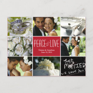 Wedding Collage Holiday Photo Card Postcard