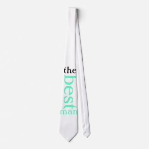 Wedding Collection- Teal, Black "the best man" Tie
