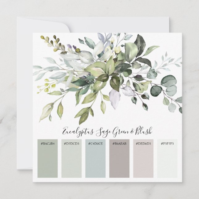 Wedding Color Inspiration Palette Card (Front)