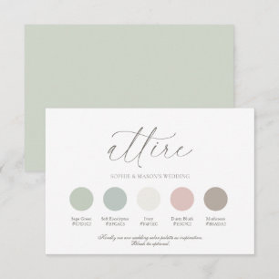 Wedding Color Palette Guide Invitation