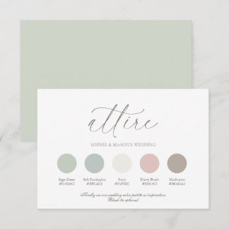 Wedding Color Palette Guide Invitation