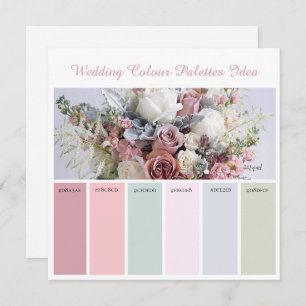 Wedding Color Palettes Idea Card