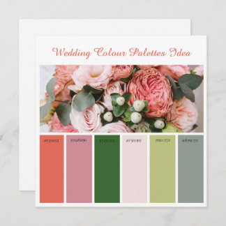 Wedding Colour Palettes Idea Card
