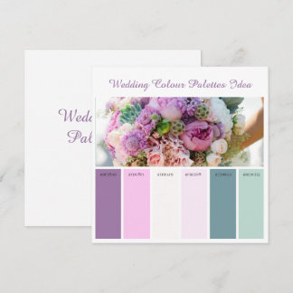 Wedding Colour Palettes Idea Card
