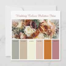 Wedding Colour Palettes Idea Card