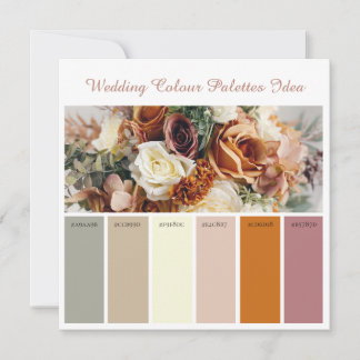 Wedding Colour Palettes Idea Card