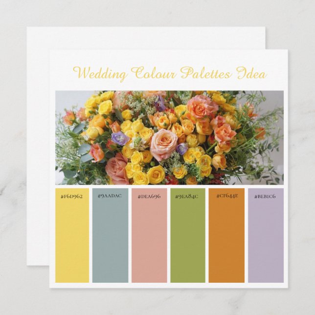 Wedding Colour Palettes Idea Card (Front/Back)