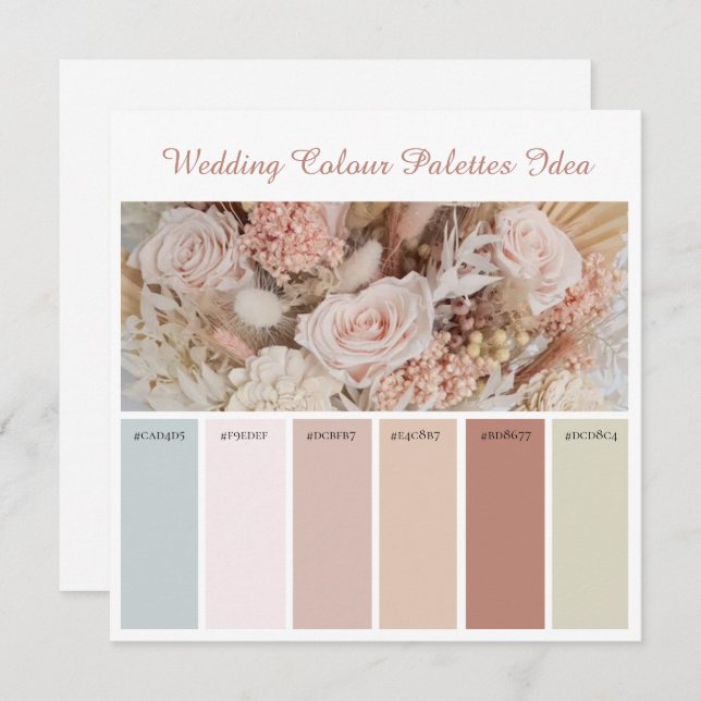 Wedding Colour Palettes Idea Card (Front/Back)