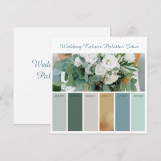 Wedding Colour Palettes Idea Card