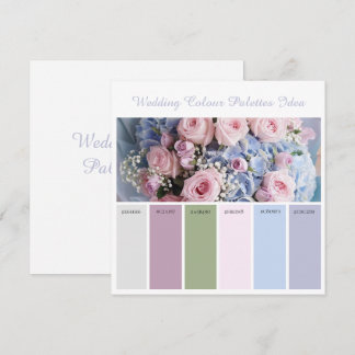 Wedding Colour Palettes Idea Card