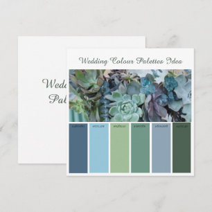 Wedding Colour Palettes Idea Card