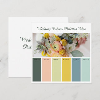 Wedding Colour Palettes Idea Card