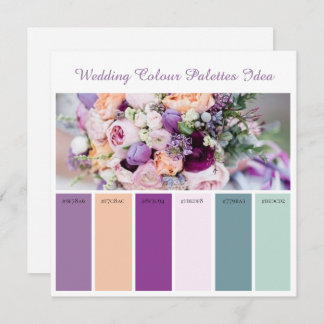 Wedding Colour Palettes Idea Card