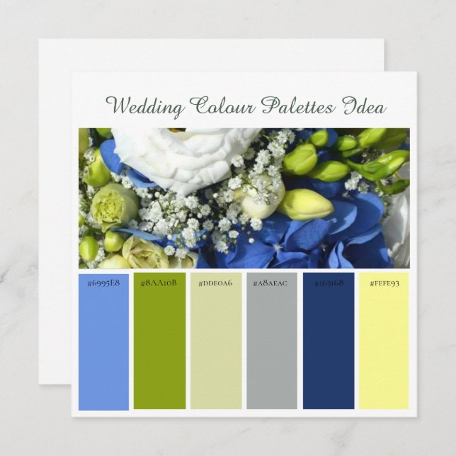 Wedding Colour Palettes Idea Card (Front/Back)