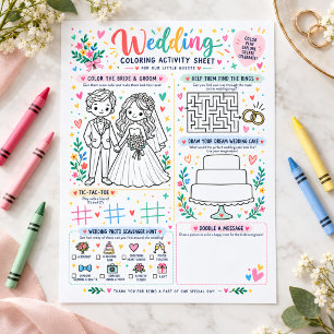 Wedding Colouring Activity Sheet