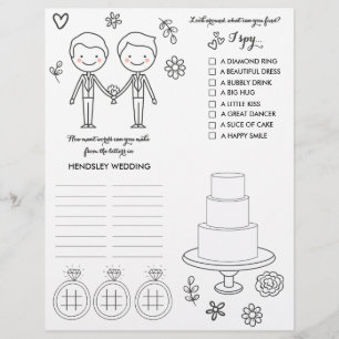 Wedding Colouring and Activity Page