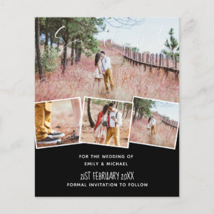 Wedding Colours BLACK and RED BUDGET Save Dates
