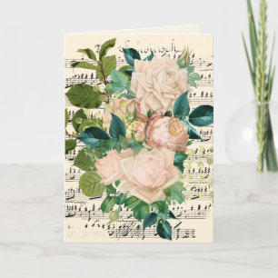 Wedding Congratulations Add Names Rose Ephemera Card