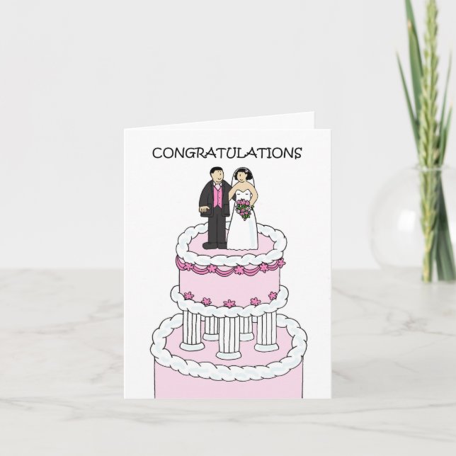 Wedding Congratulations Bride and Groom Card (Front)