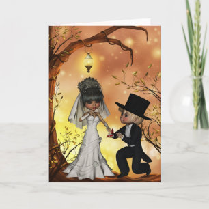 Wedding Congratulations for Halloween Wedding Card