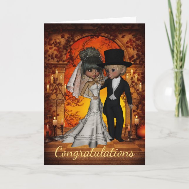 Wedding Congratulations for Halloween Wedding Card (Front)