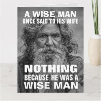 WEDDING CONGRATULATIONS FUNNY WISE MAN HUGE CARD