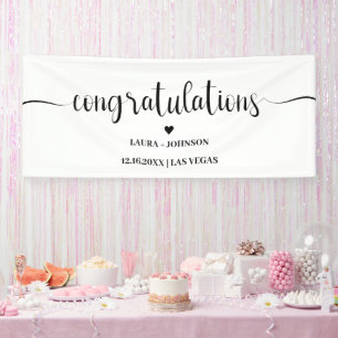 Wedding Congratulations Handwriting Typography Banner