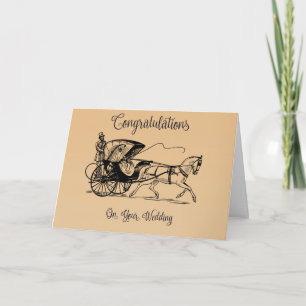 Wedding Congratulations Horse And Buggy Card