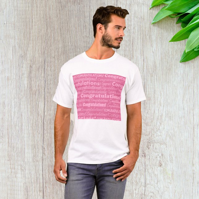 Wedding Congratulations In Pink T-Shirt (Creator Uploaded)