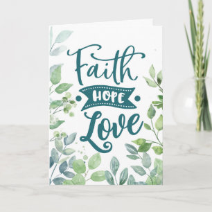 Wedding Congratulations Religious Faith Hope Love Card