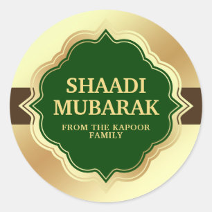 Wedding Congratulations Shaadi Mubarak Sticker