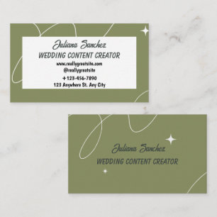 Wedding Content Creator Social Media Business Card