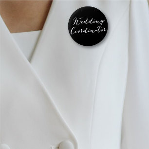 Wedding Coordinator Classic Script Bridal Party 6 Cm Round Badge