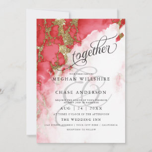 WEDDING   Coral Geode Watercolor BarefootBride™