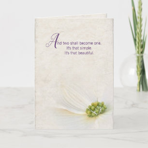 wedding cosmos flower card