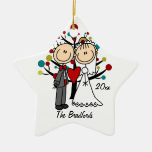 Wedding Couple 1st Christmas Personalised Ornament