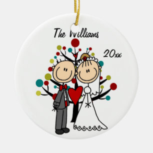 Wedding Couple 1st Christmas Personalised Ornament