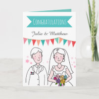 Wedding Couple Doodle Congratulations Newlyweds