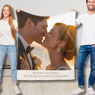 Wedding Couple Fleece Blanket Christmas Gift Idea