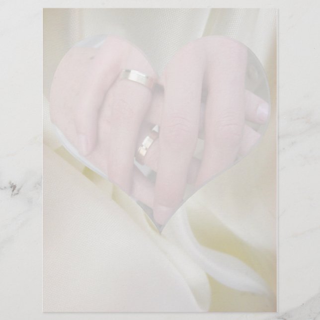 Wedding Couple Hands Together Heart (Front)