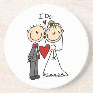 Wedding Couple I Do T-shirts and Gifts Coaster