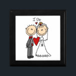 Wedding Couple I Do T-shirts and Gifts Gift Box<br><div class="desc">A stick figure bride and groom in a tuxedo and wedding dress with text that reads "I Do" on stick figure wedding couple T-shirts,  mugs,  cards,  stickers,  keepsakes,  keychains,  mousepads,  placemats,  ornaments,  and other bridal apparel and gift items.</div>