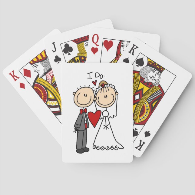 Wedding Couple I Do T-shirts and Gifts Playing Cards (Back)
