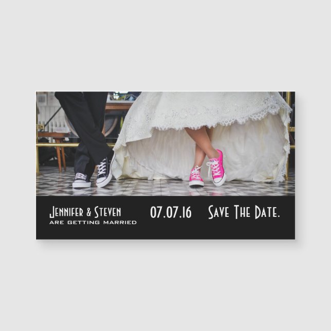 Wedding Couple in a Fifties Diner Save the Date (Front)