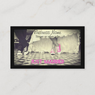 Wedding Couple in a Retro Style Fifties Diner Business Card