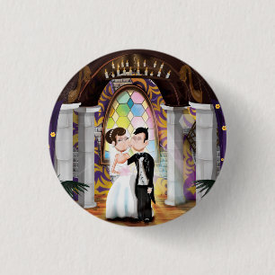 Wedding Couple in Church 3 Cm Round Badge